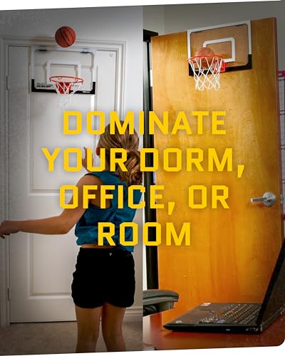 SKLZ Pro Mini Indoor Basketball Hoop – Over The Door - Portable for Home, Dorms, and Offices