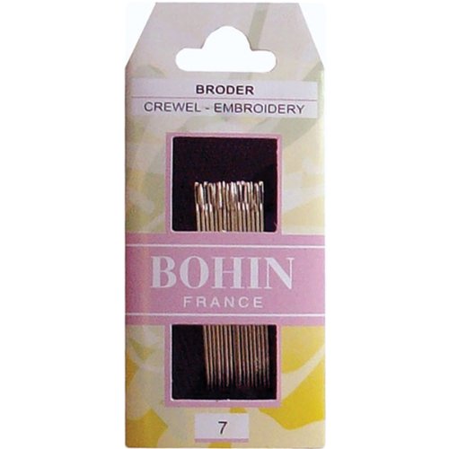 Bohin Crewel Embroidery Needles, Size 7, 15 Pack