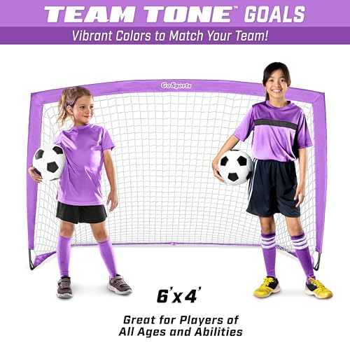 Quick Setup Purple Soccer Goal for Kids, 6ft x 4ft.