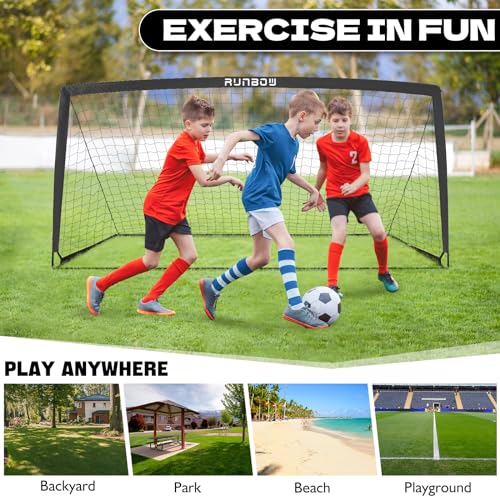 Portable Kids Soccer Goal 6x4 ft with Carry Bag