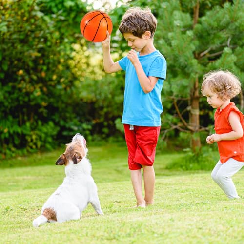 Mini Inflatable Basketballs Set for Kids - Orange, 6 PCS