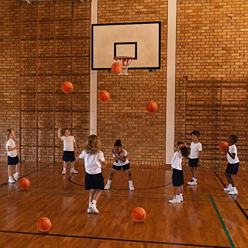 Mini Rubber Basketballs Bulk - Size 3, 7 Inch (8 Pack) with Air Pump for Kids