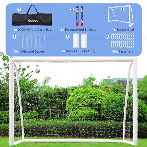 Portable and Weatherproof Soccer Goal Set for Kids, Teens, and Adults