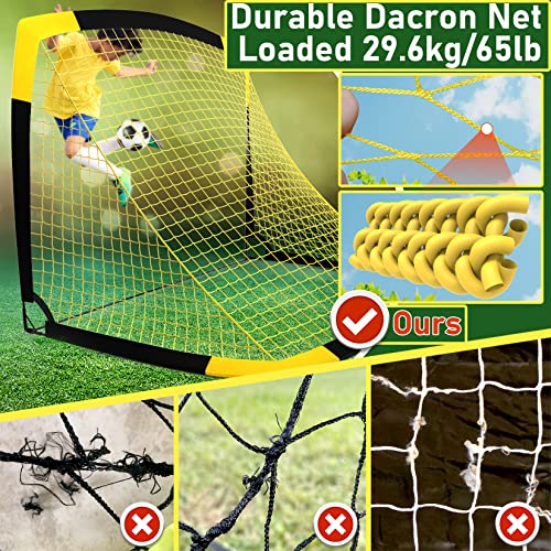 Foldable Soccer Goal Net with Different Sizes: 7x5FT, 5x3.6FT, 4x3FT, 3x2.2FT