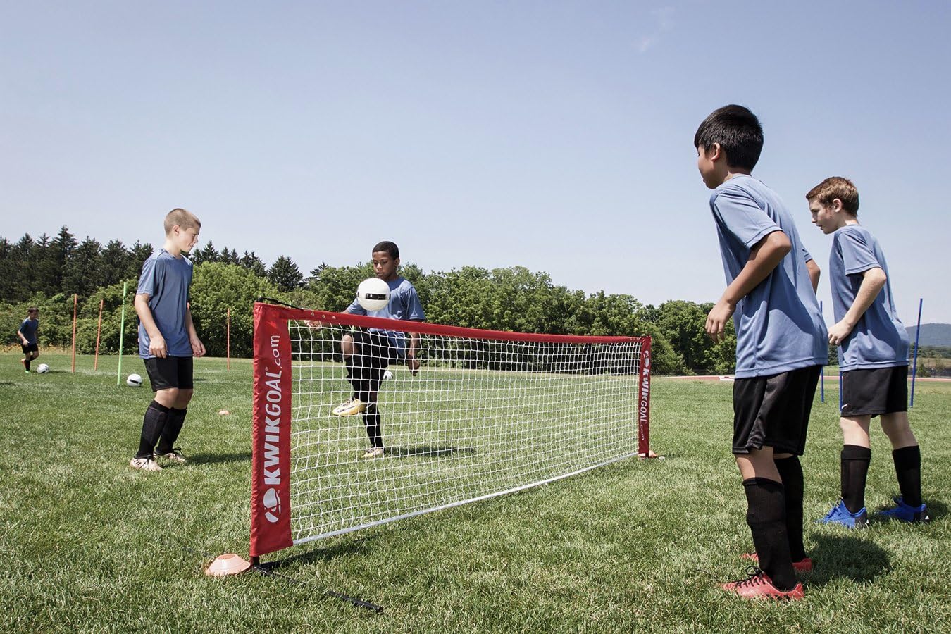 All-Surface Soccer Tennis Net with Stand, 2-Feet 8-Inch H x 10-Feet W